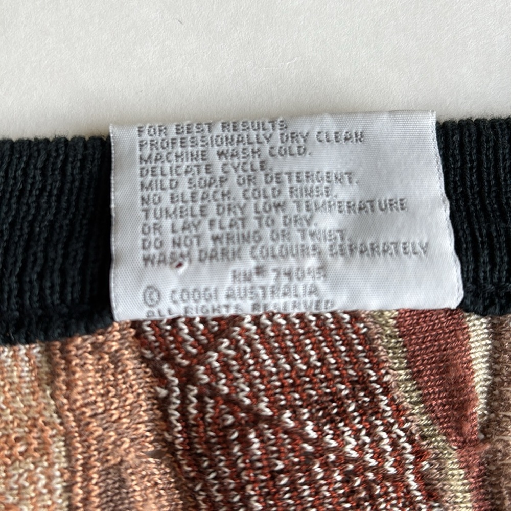 Vintage‎ COOGI Australia Brown Tan 3D Knit Sweater 90’s Cotton Men’s Size Large - Picture 5 of 13